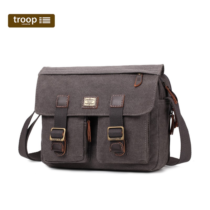 TROOP LONDON HERITAGE SMALL CANVAS MESSENGER BAG - BLACK - Jehovah's ...